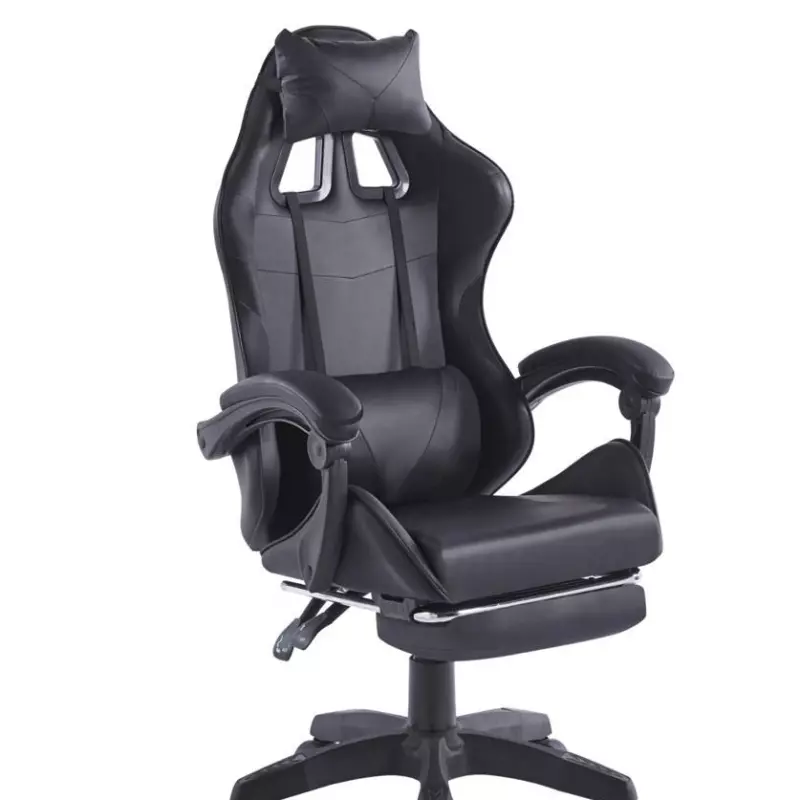 Silla Gamer con Apoya Pie negro