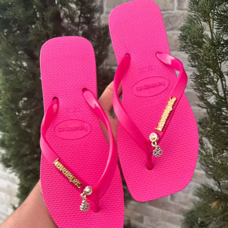 Fem ping trevo da sorte pink