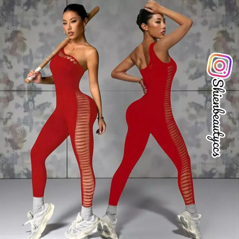 Enterizo Rojo con aberturas L-1499