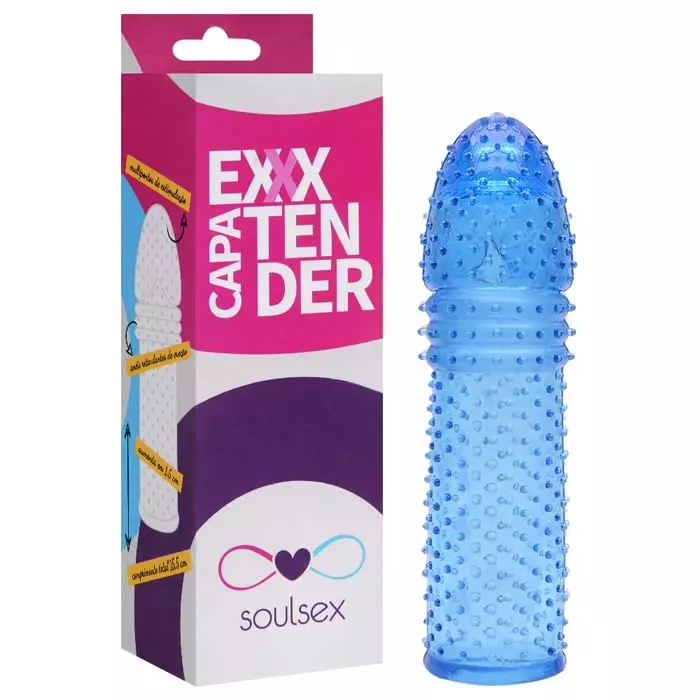 CAPA PENIANA EXTENDER SILICONE AZUL