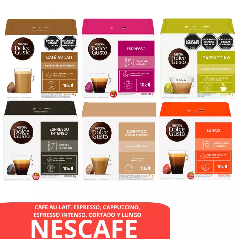 Cápsulas NESCAFE Dolce Gusto