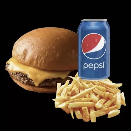 Hamburguesa Simple + Papas + Lata