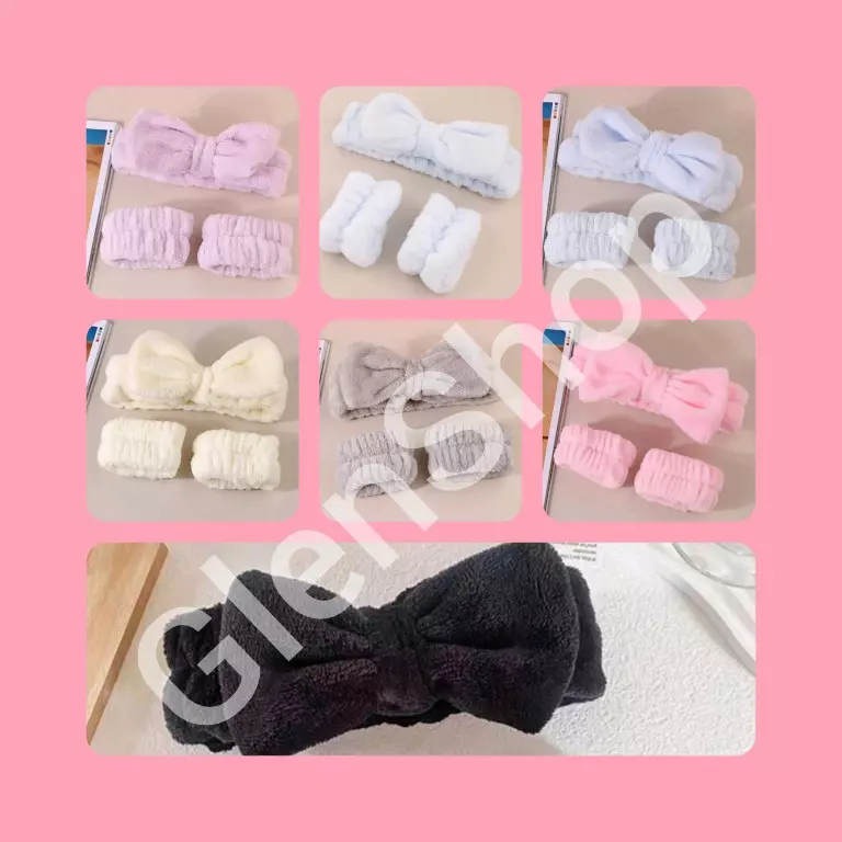 Set de diadema y muñequeras de felpa