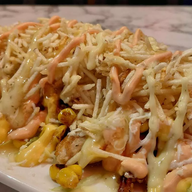 Mazorca desgranada con pollo