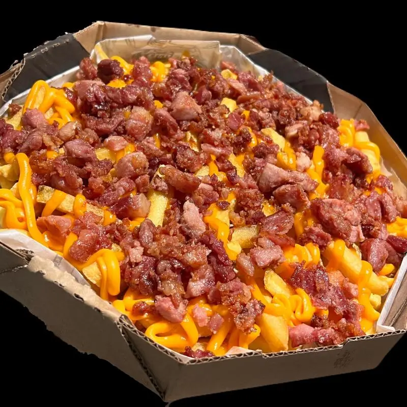 FRITAS COM BACO E QUEIJO