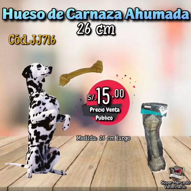 Hueso de Carnaza Ahumada 26 cm