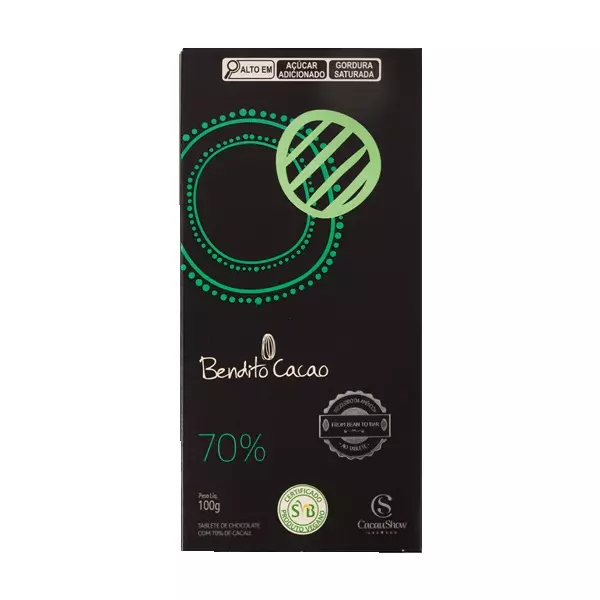 Tablete Bendito Cacao 70% Cacau 100g