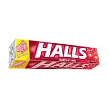 Halls en barra sabor mentol, cereza