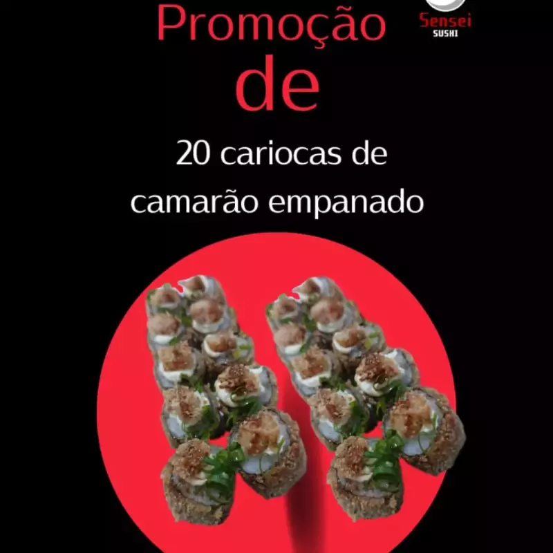 20 CARIOCAS DE CAMARÃO EMPANADO