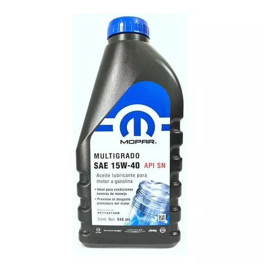 Mopar SAE 15w-40 de 946 ml.