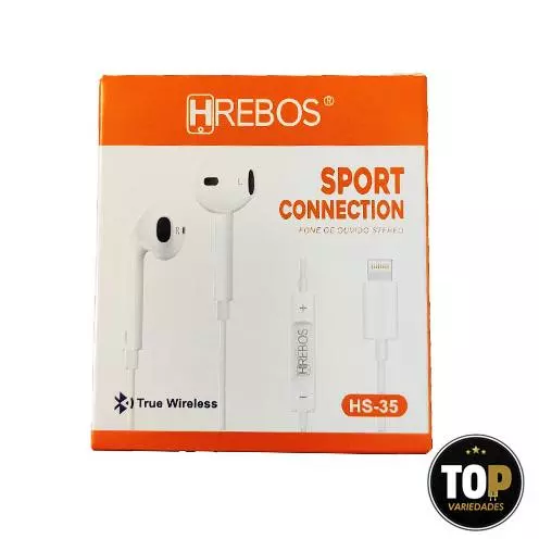Fone de Ouvido Lightining Stereo Sport HRebos