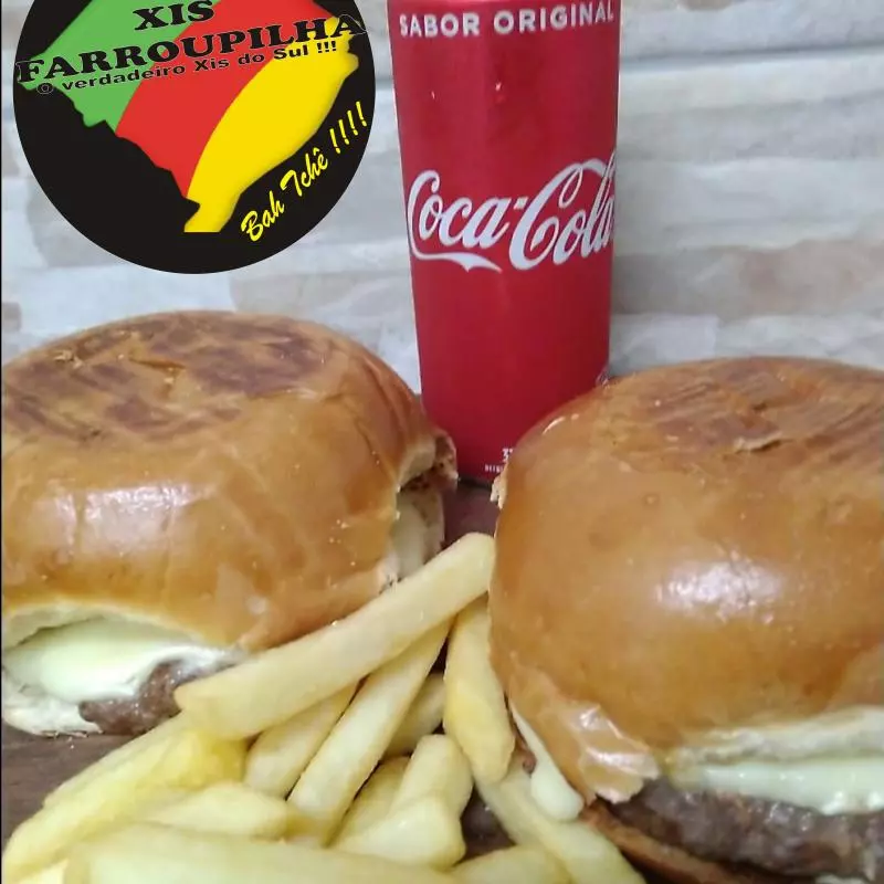 2 Burguer +fritas peq e 1 coca cola lata.