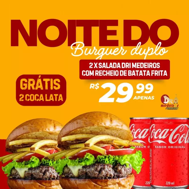 2 X Salada Dri + GRÁTIS 2 COCA LATA