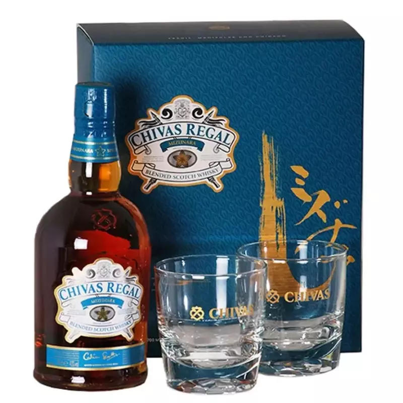 WHISKY CHIVAS MIZUNARA+ 2 VASOS