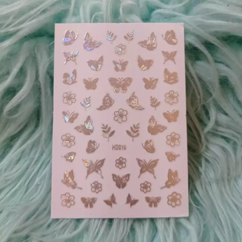 Calcomanía plateada (HD016)