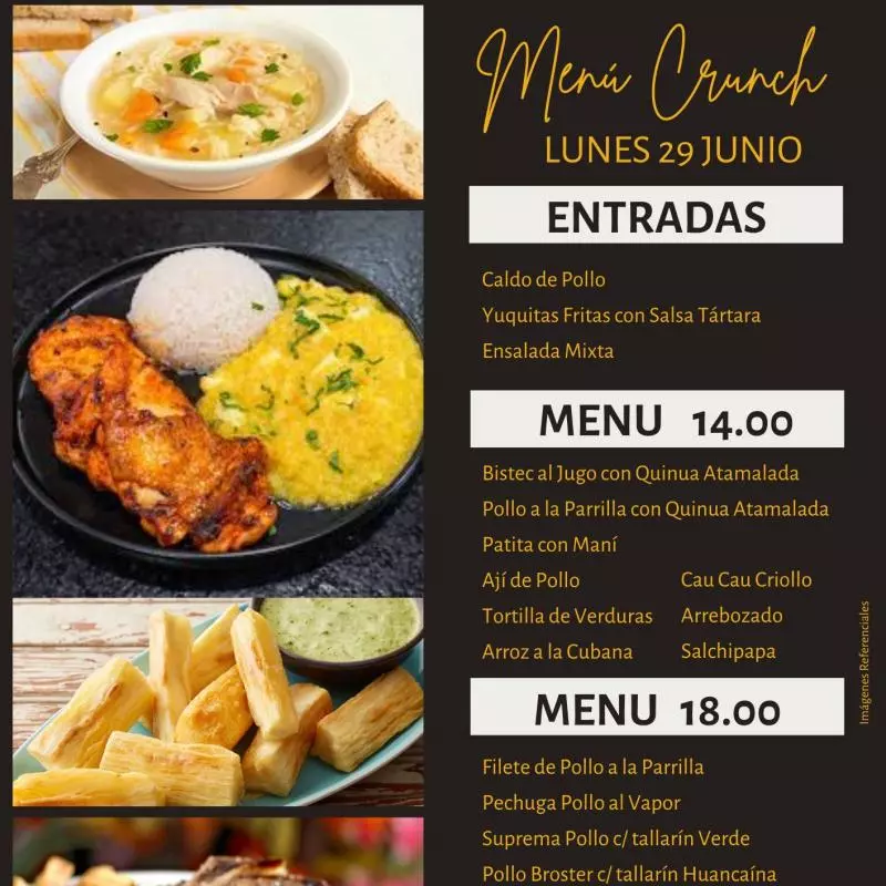 Menú 14.00 soles