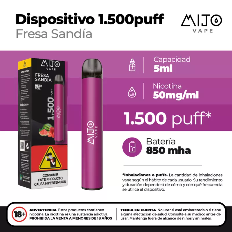 FRESA SANDÍA (1.500 PUFFS)