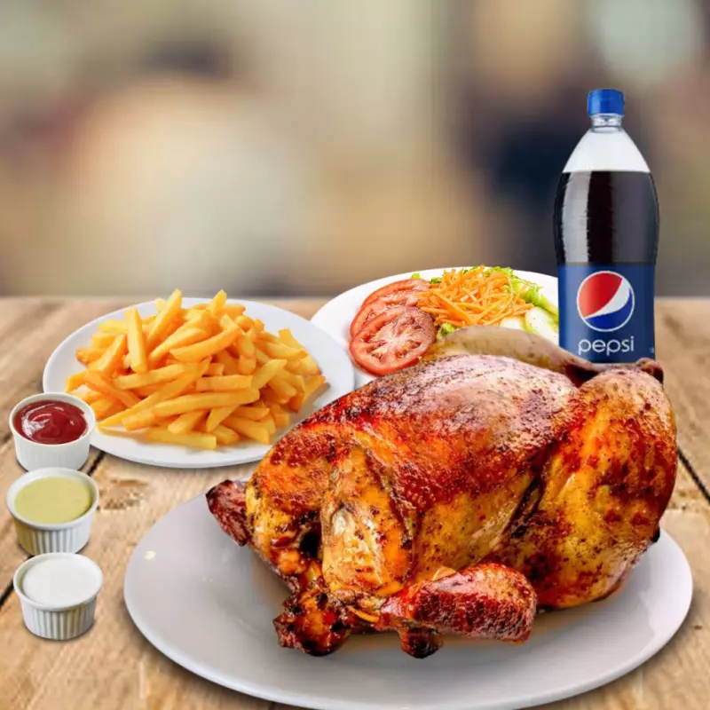 1 Pollo a la Brasa + Gaseosa 1.5 Lt.