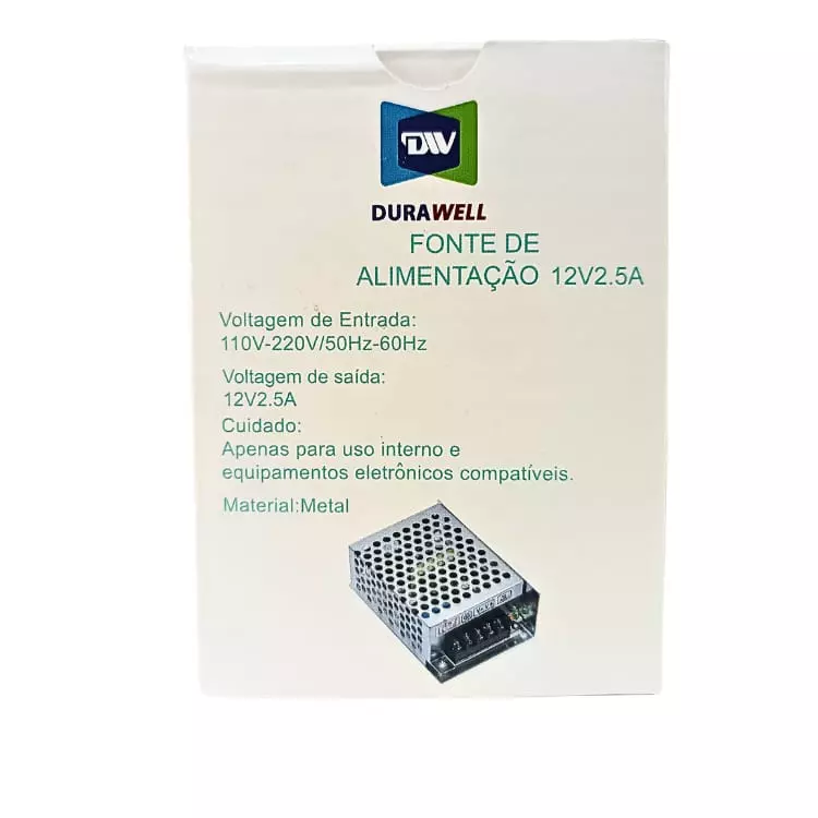 FONTE COMEIA DURAWELL 12V 2.5A