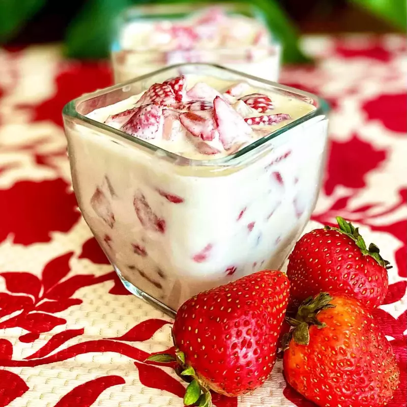 Fresas con crema