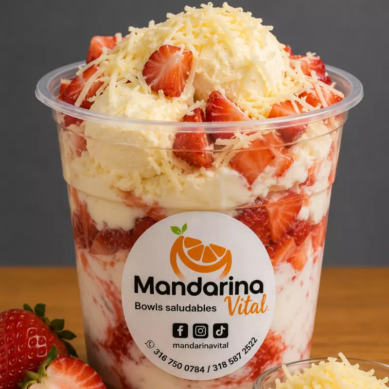 Fresas con Crema y Helado
