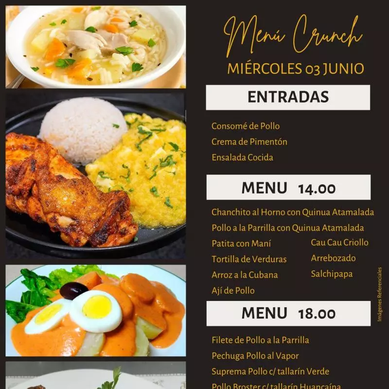 Menú 14.00 soles