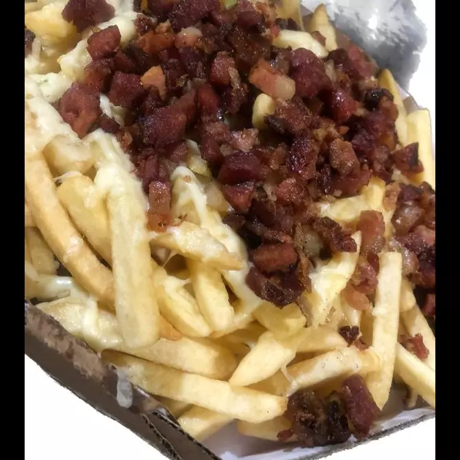 FRITAS C/ QUEIJO E BACON
