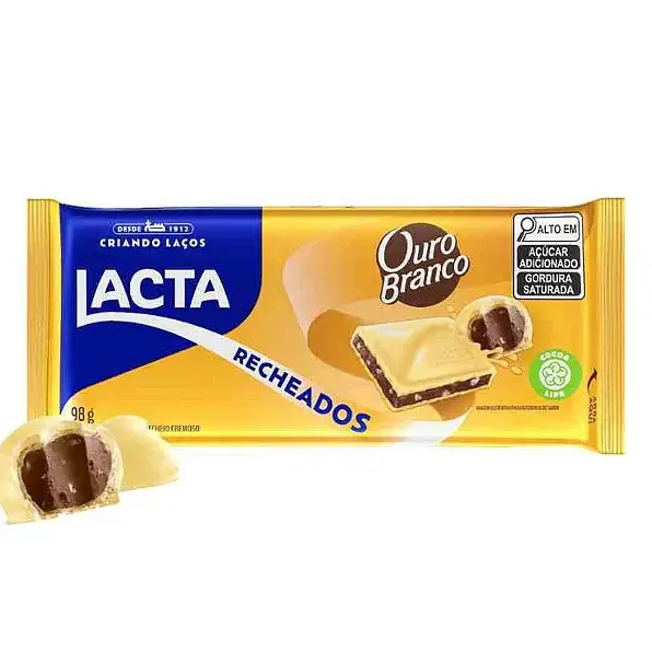 Lacta recheados Ouro branco 98g