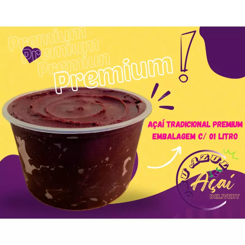 Açaí Premium - Embalagem 1 litro
