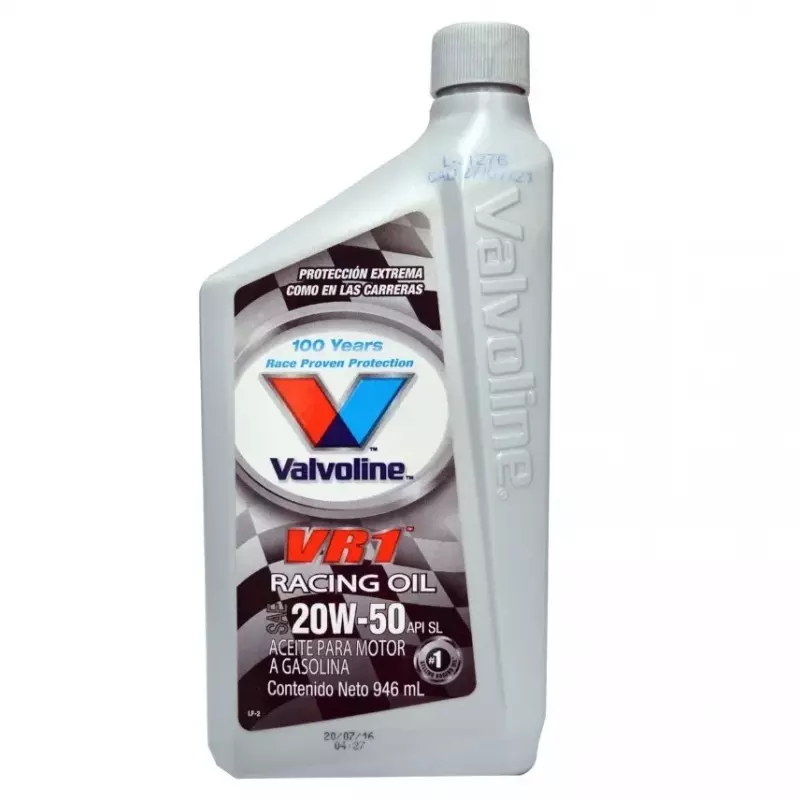 Valvoline VR1 SAE 20w-50 de 946 ml.