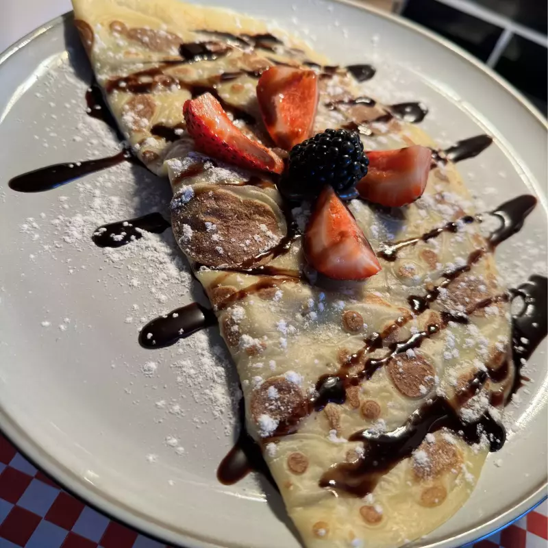 Crepe de Nutella com morangos