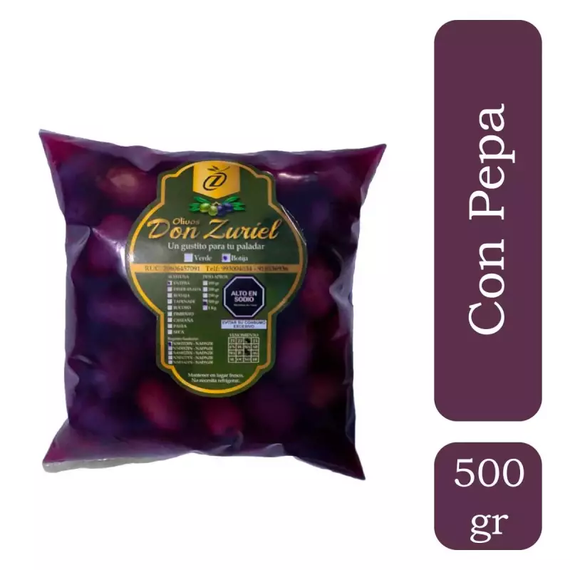 Aceitunas Botija con pepa 500gr