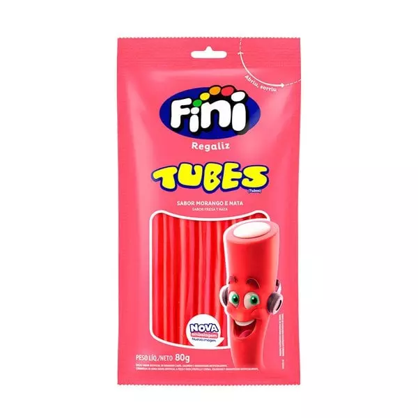 BALA FINI TUBES MORANGO 90gr