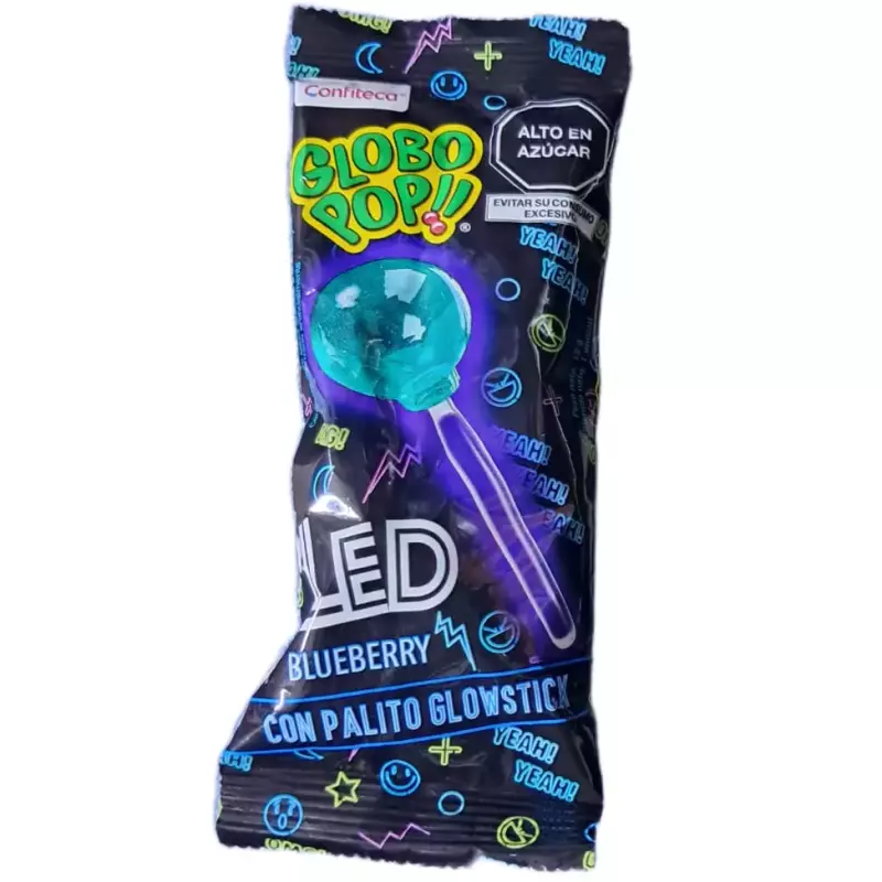 Globo pop led sabor blueberry