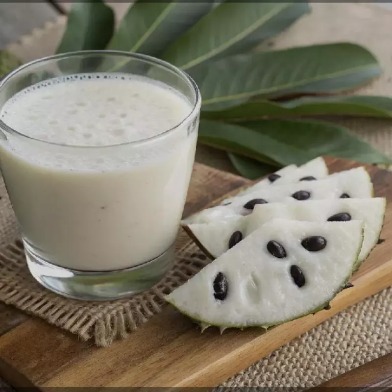 Suco natural 500ml graviola c/Leite