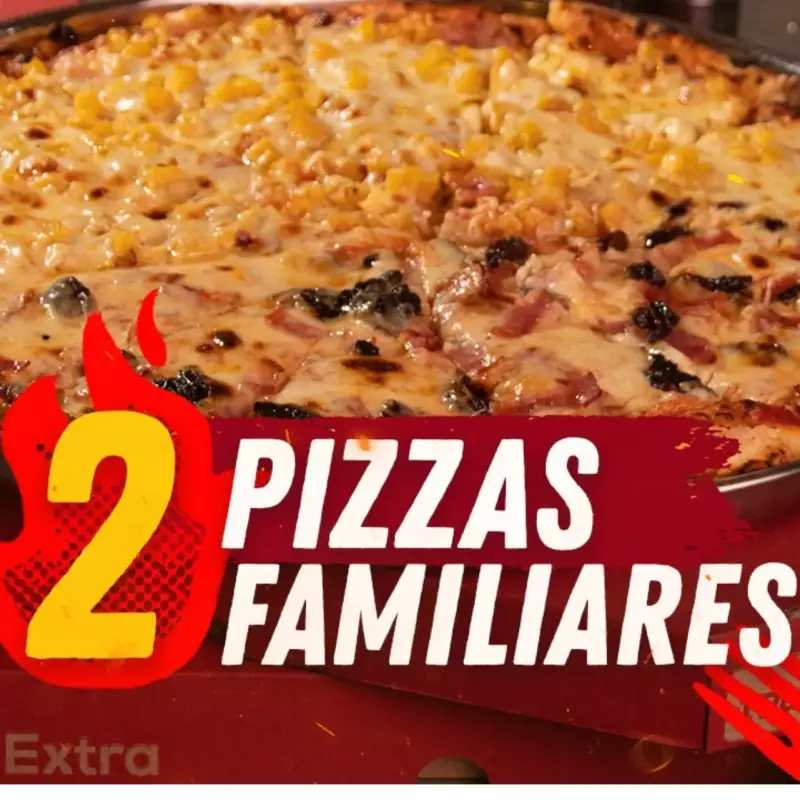 2 PIZZAS FAMILIARES