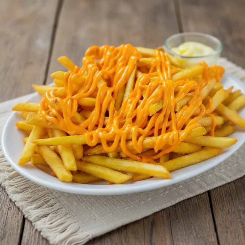 Batata frita com cheddar