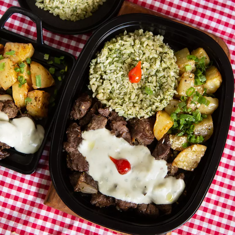 Filé mignon ao molho gorgonzola.