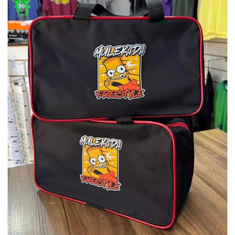 BOLSA PRETA E VERMELHO