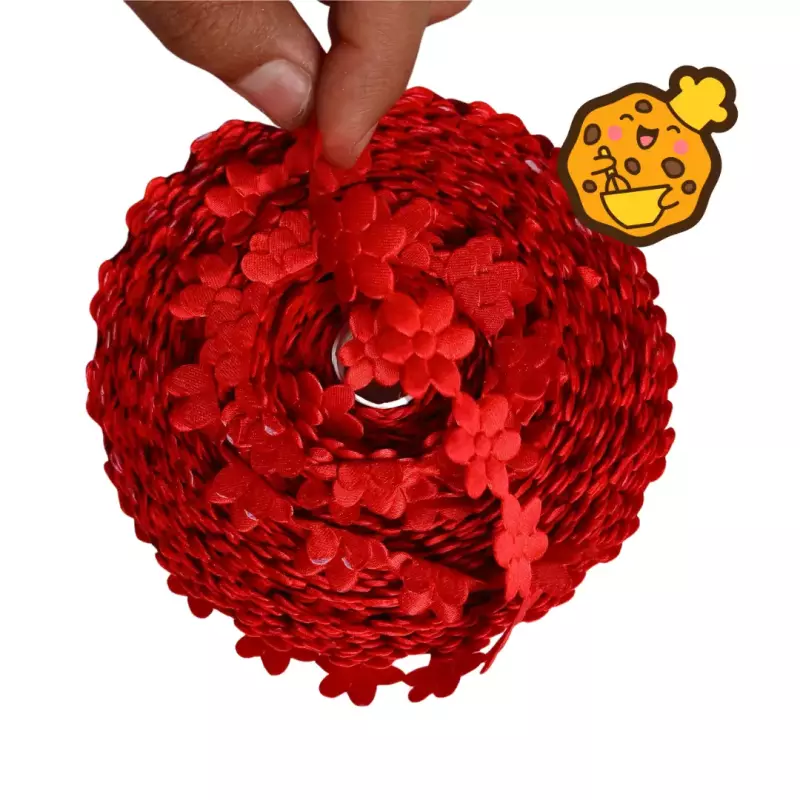 CINTA FLOR ROJO