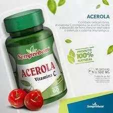 ACEROLA - VITAMINA C - 90 CÁPS - 500MG