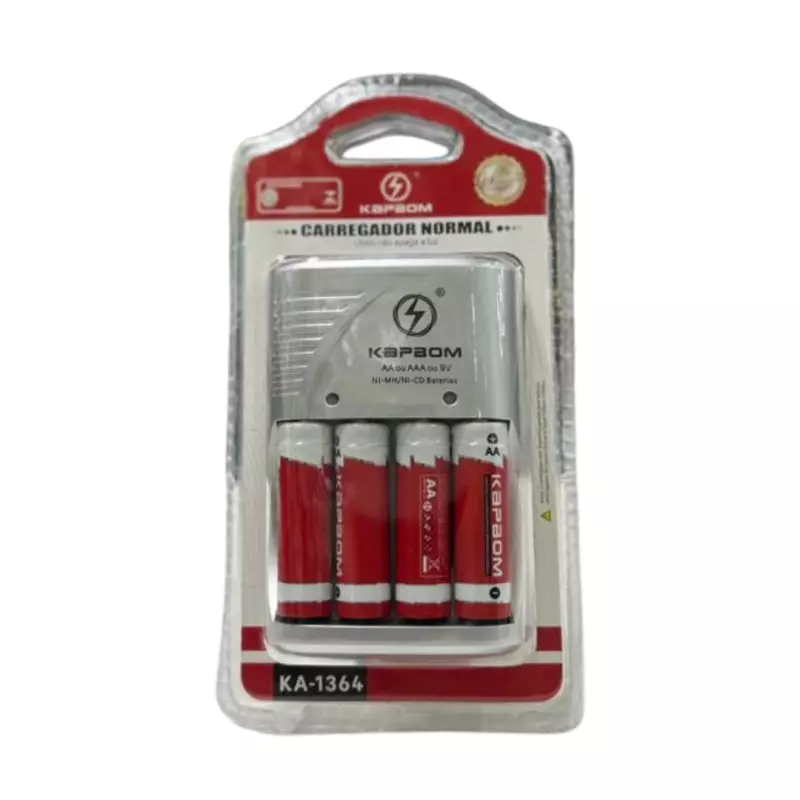 CARREGADOR C/PILHAS KAPBOM KA-1364