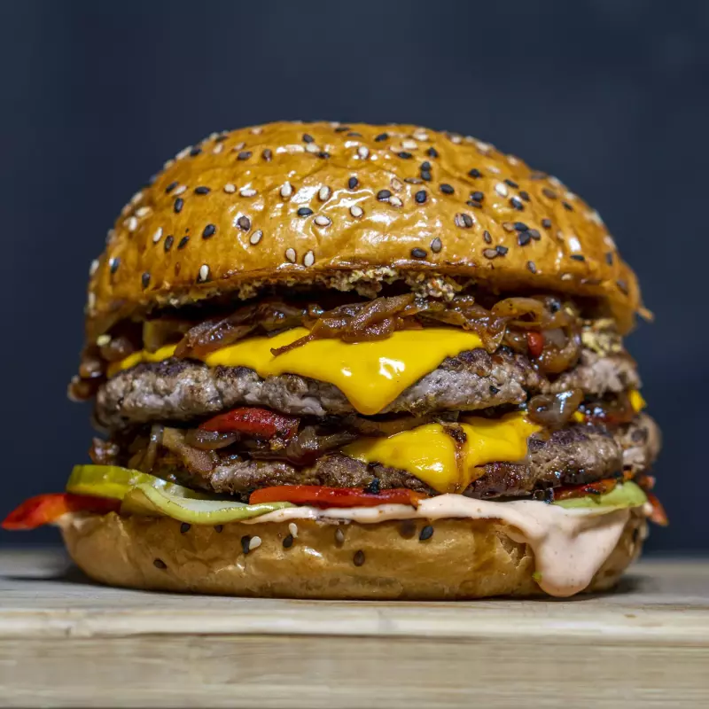 Hamburguesa doble con queso