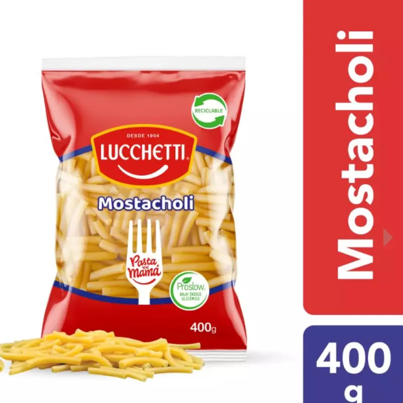 Pasta Lucchetti Mostacholi  400grs