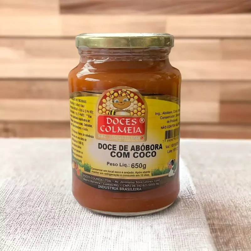 Doce de abóbora com coco