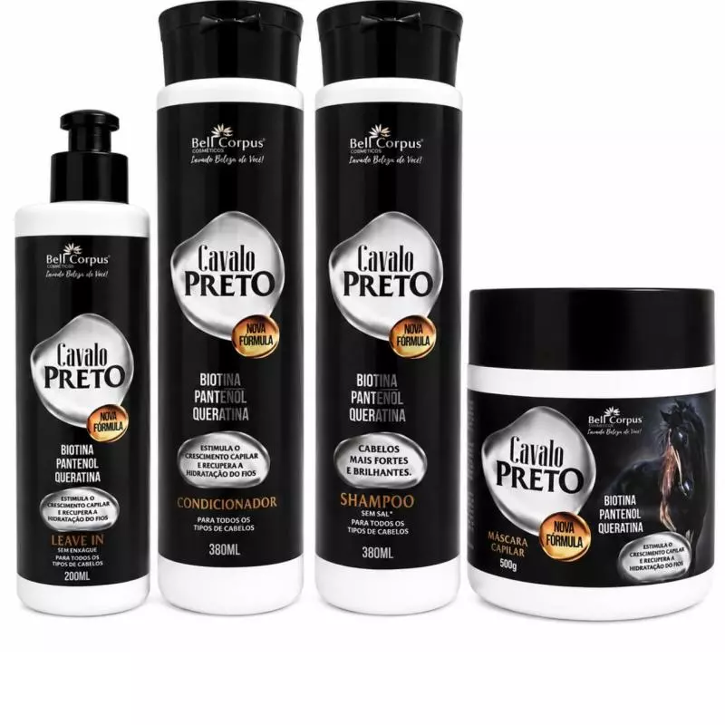 Kit Cavalo Preto 4 Itens/BELL CORPUS