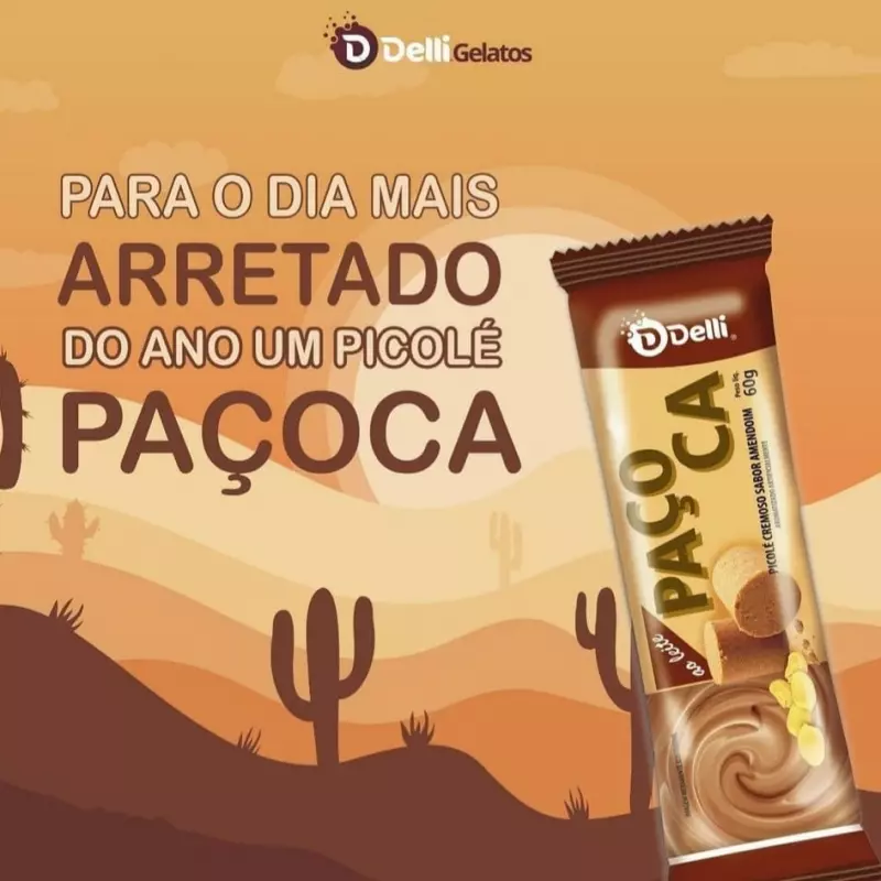 Picolé cremoso paçoca