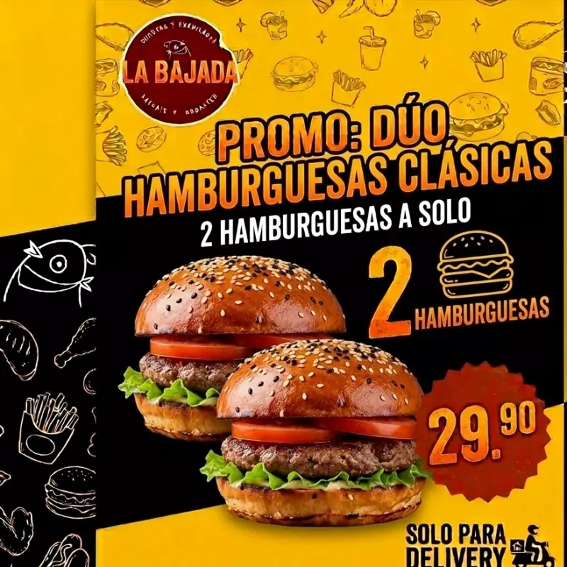 PROMO 2 HAMBURGUESAS CLASICAS