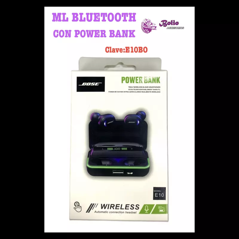 ML BLUET CON POWER BANK Clave:E10BO