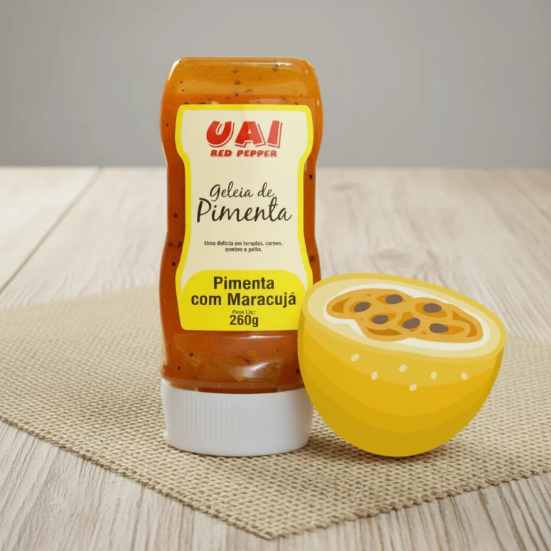 Geleia de pimenta maracujá uai